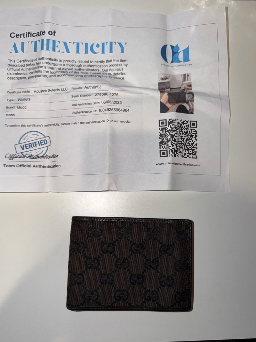 Gucci Brown GG Canvas Men’s Wallet